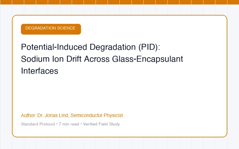 Potential-Induced Degradation (PID): Sodium Ion Drift Across Glass-Encapsulant Interfaces
