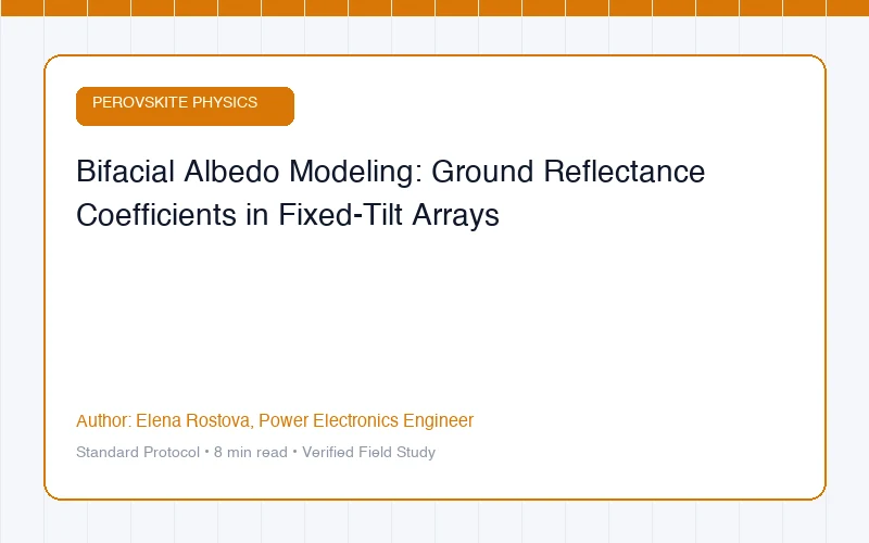 Bifacial Albedo Modeling: Ground Reflectance Coefficients in Fixed-Tilt Arrays